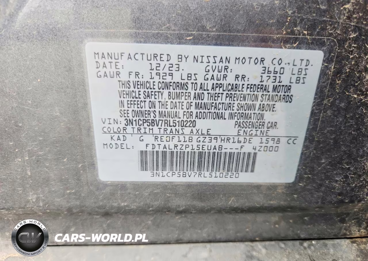 2024 Nissan Kicks S VIN:3N1CP5BV7RL510220 - 12