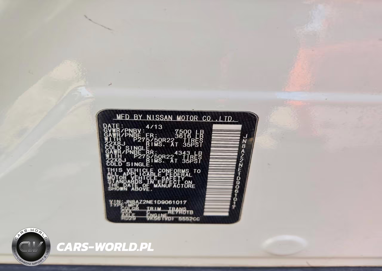 2013 Infiniti Qx56 Base VIN:JN8AZ2NE1D9061017 - 13