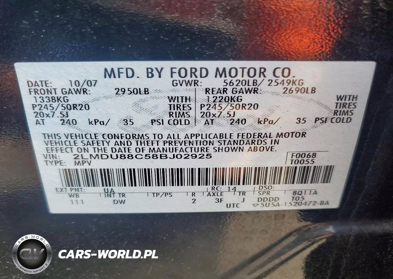 2008 Lincoln Mkx VIN:2LMDU88C58BJ02925 - 13