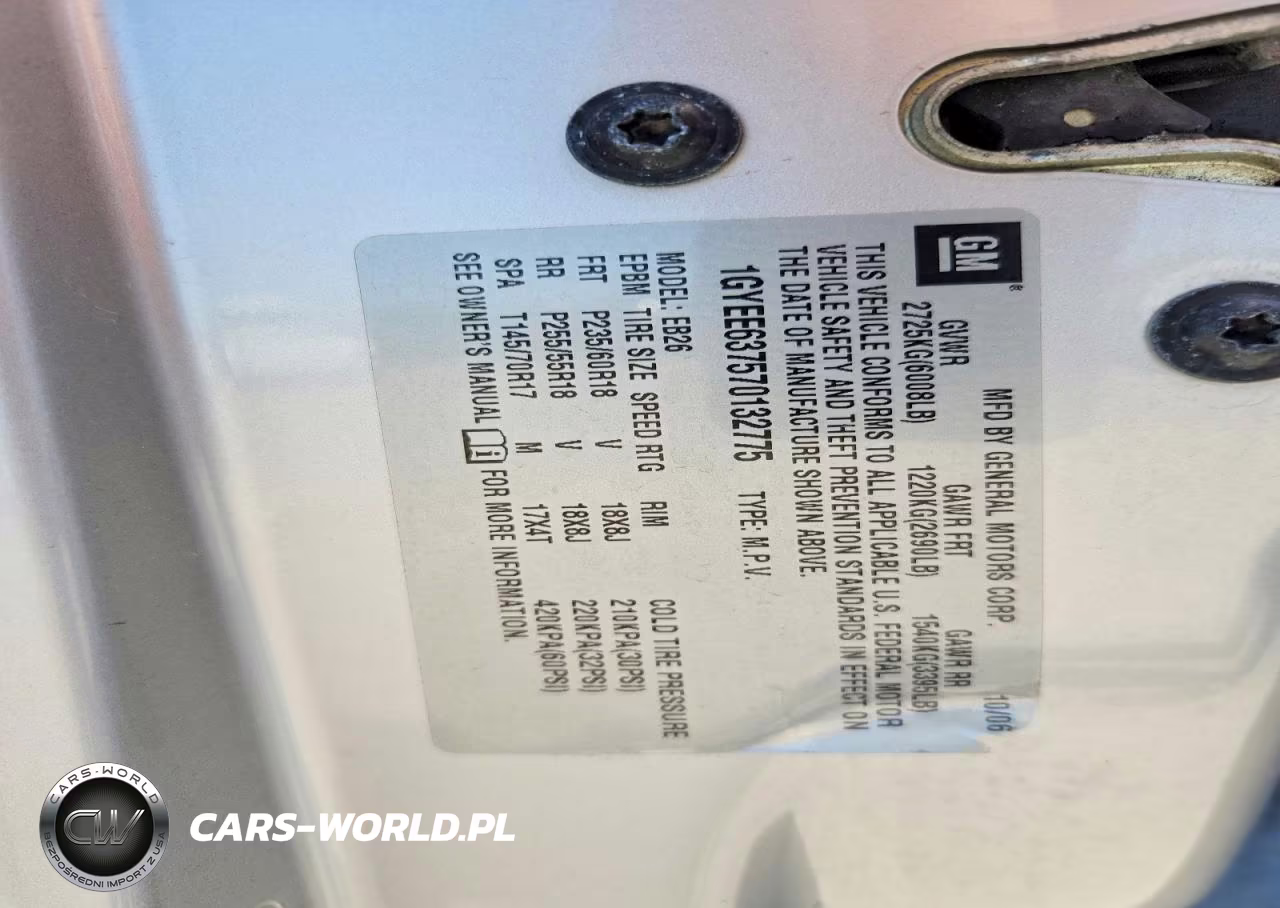 2007 Cadillac Srx VIN:1GYEE637570132775 - 12