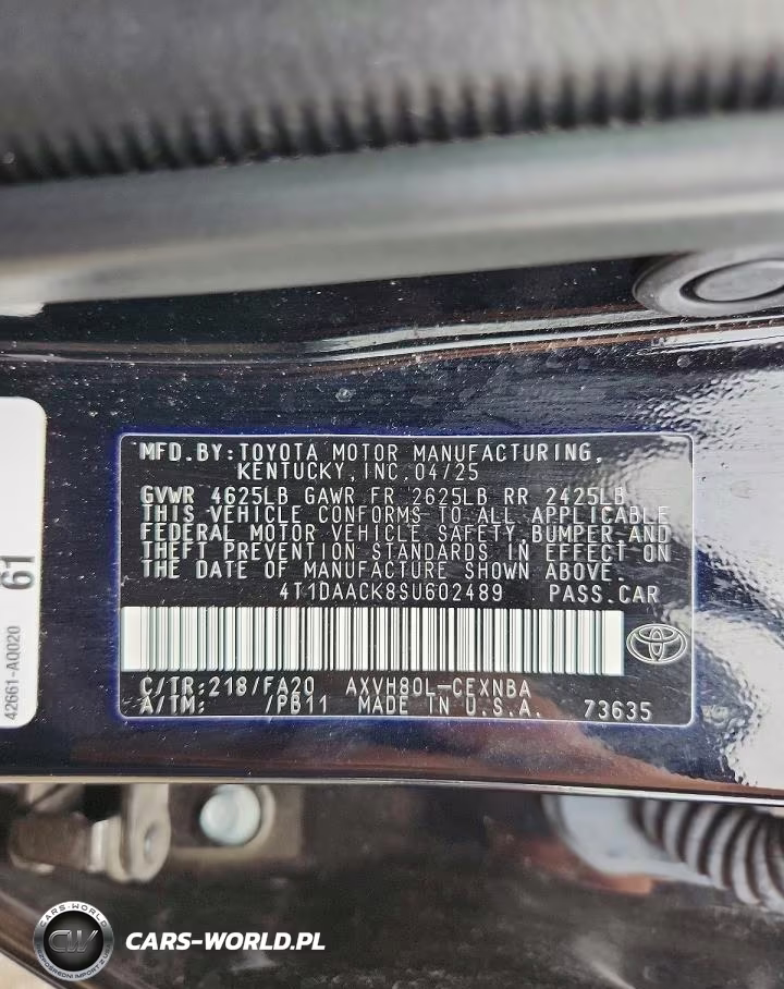 2025 Toyota Camry Le VIN:4T1DAACK8SU602489 - 12