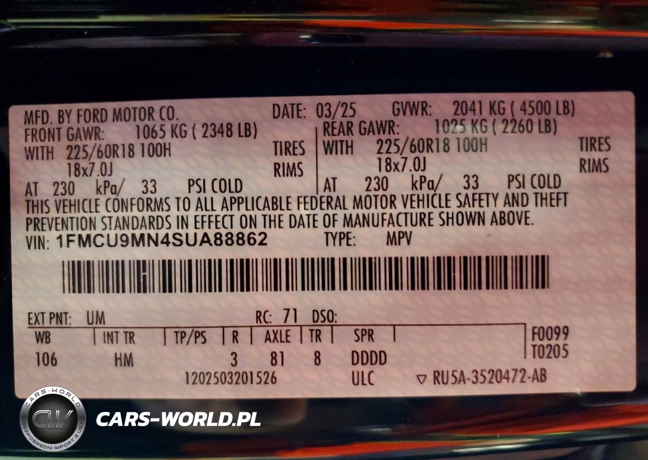 2025 Ford Escape St Line VIN:1FMCU9MN4SUA88862 - 14