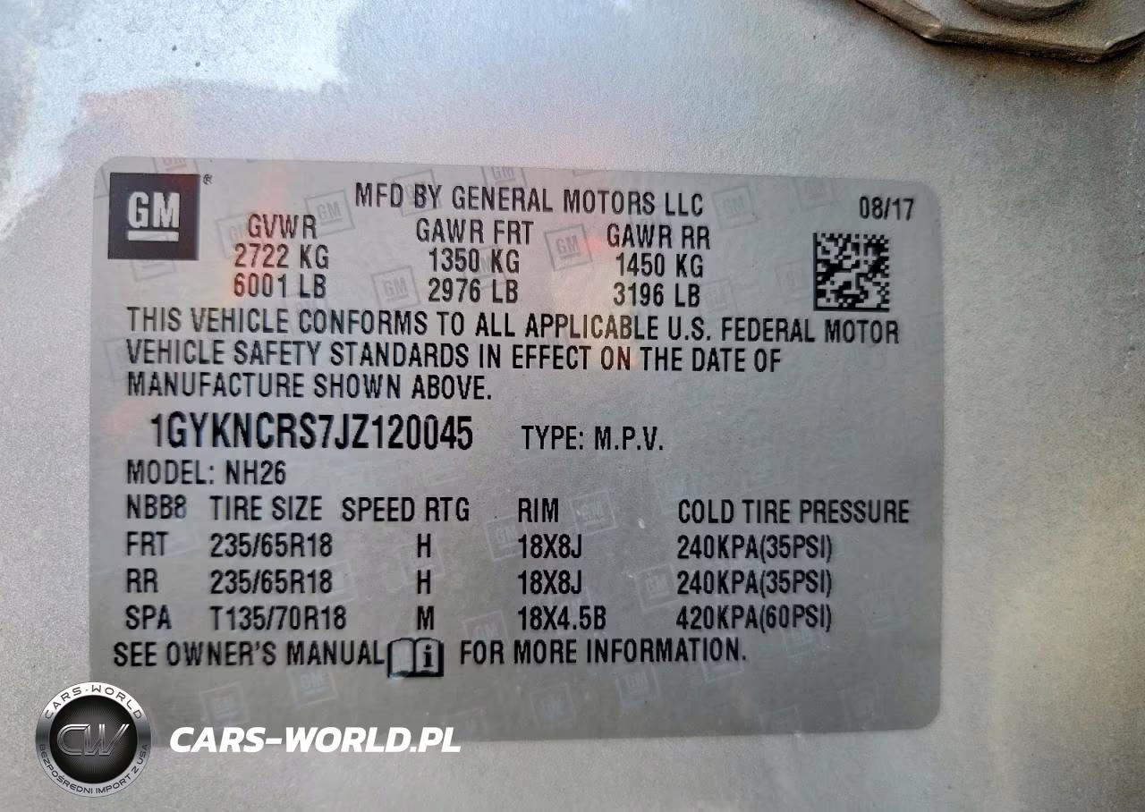 2018 Cadillac Xt5 Luxury VIN:1GYKNCRS7JZ120045 - 12