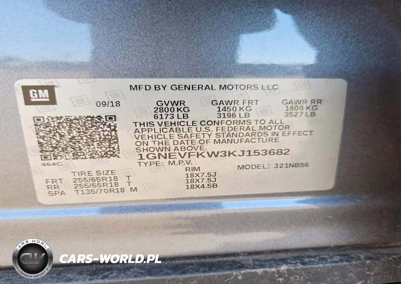 2019 Chev Traverse VIN:1GNEVFKW3KJ153682 - 14