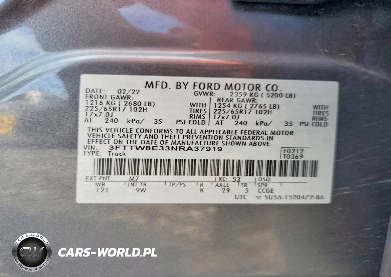 2022 Ford Maverick Xl VIN:3FTTW8E33NRA37919 - 12