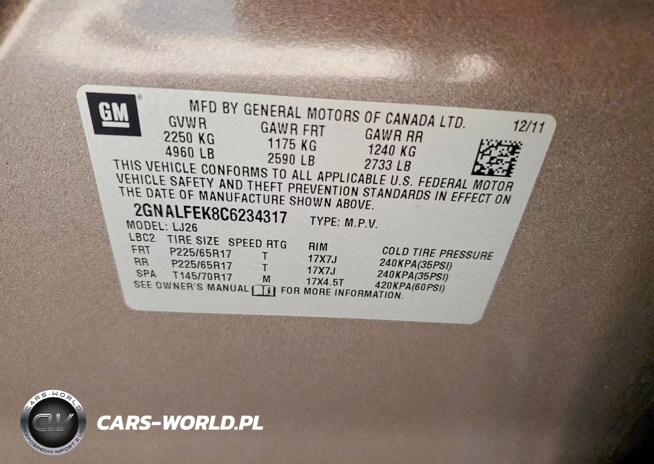 2012 Chevrolet Equinox Ltz VIN:2GNALFEK8C6234317 - 13