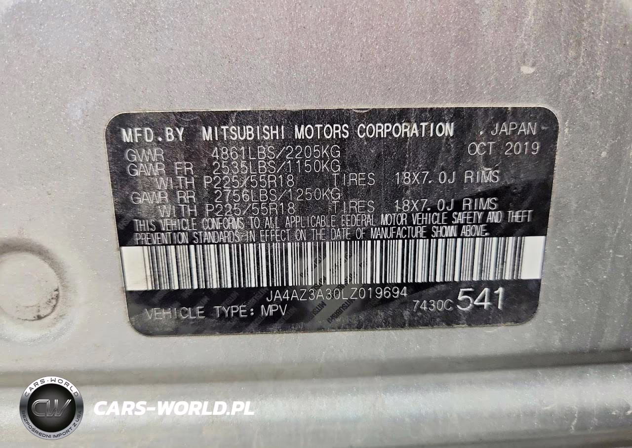 2020 Mitsubishi Outlander Se VIN:JA4AZ3A30LZ019694 - 13