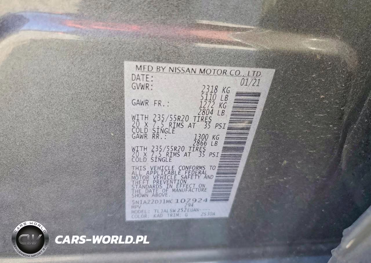 2021 Nissan Murano Platinum VIN:5N1AZ2DJ1MC107924 - 13