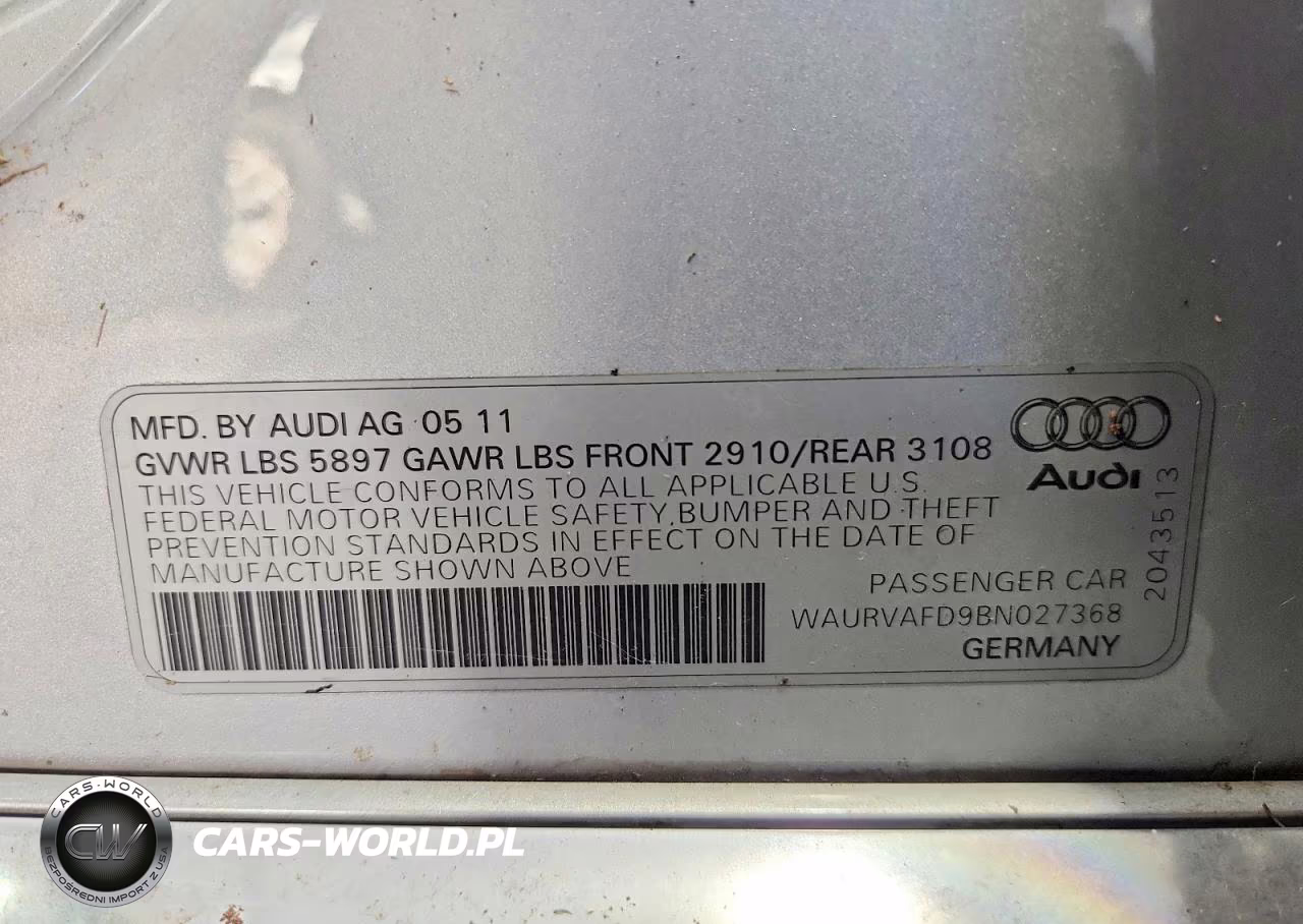 2011 Audi A8 L Quattro VIN:WAURVAFD9BN027368 - 13
