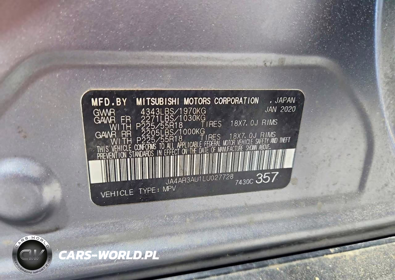 2020 Mitsubishi Outlander Sport Es VIN:JA4AR3AU1LU027728 - 13