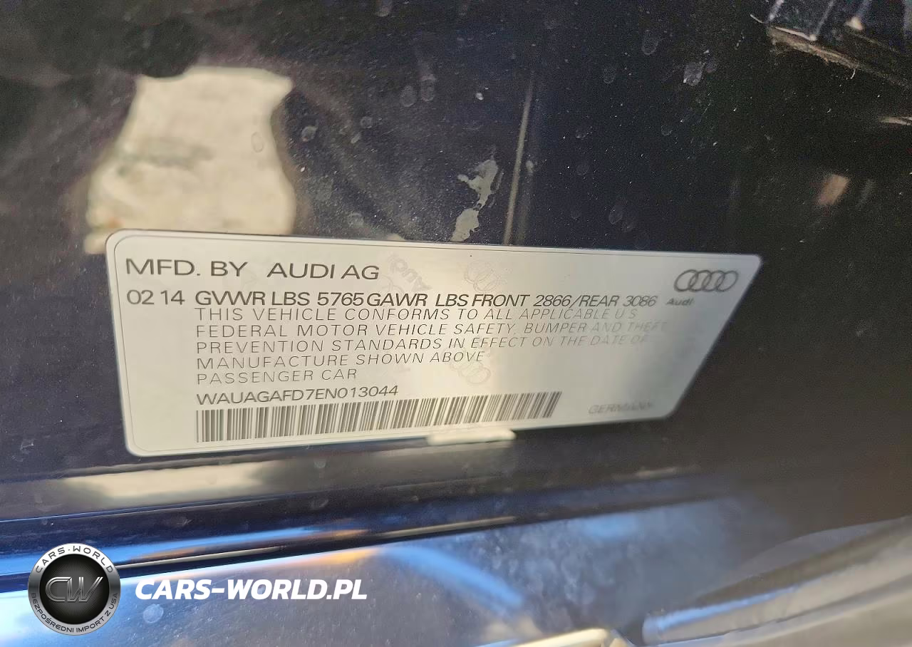 2014 Audi A8 Quattro VIN:WAUAGAFD7EN013044 - 13