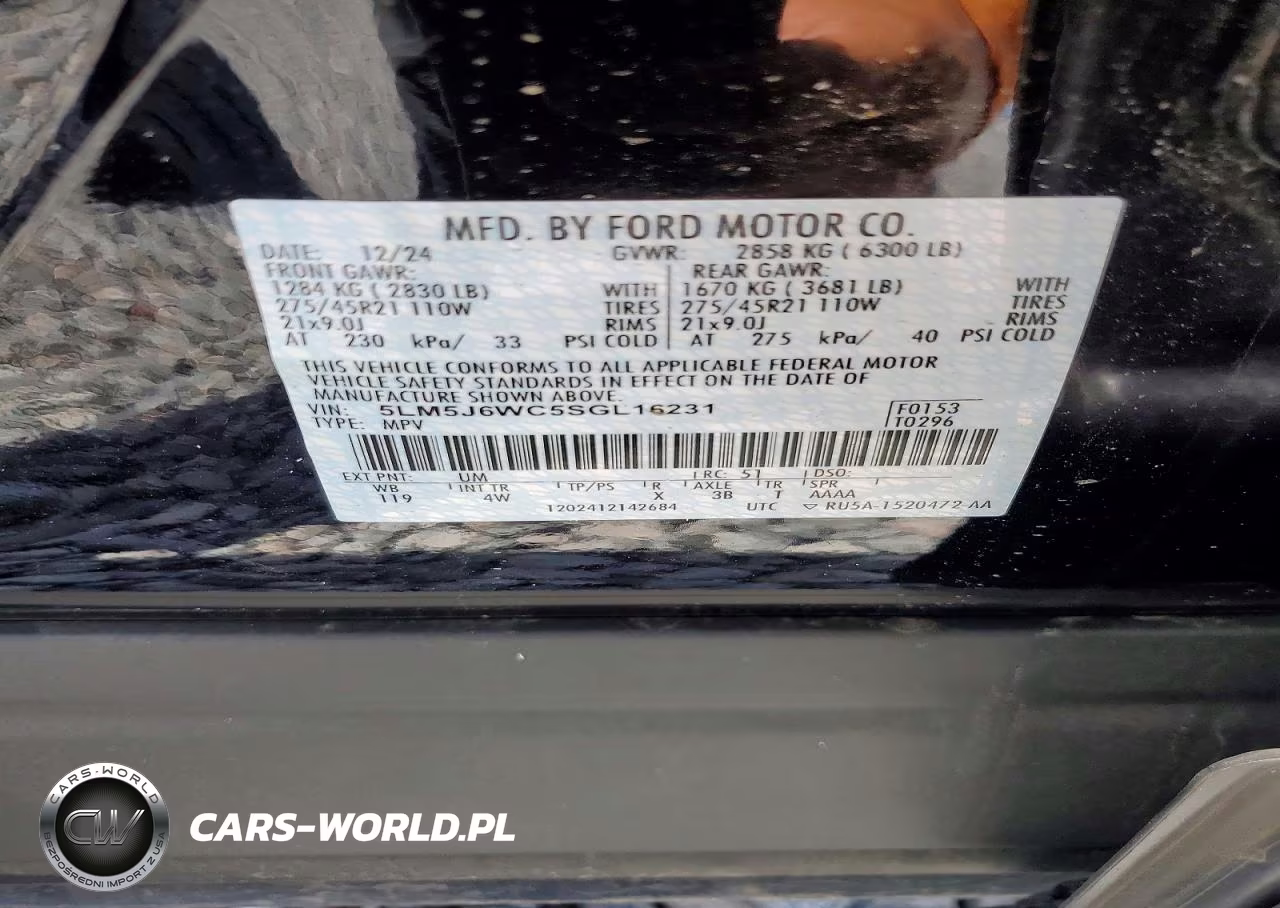 2025 Lincoln Aviator VIN:5LM5J6WC5SGL16231 - 12