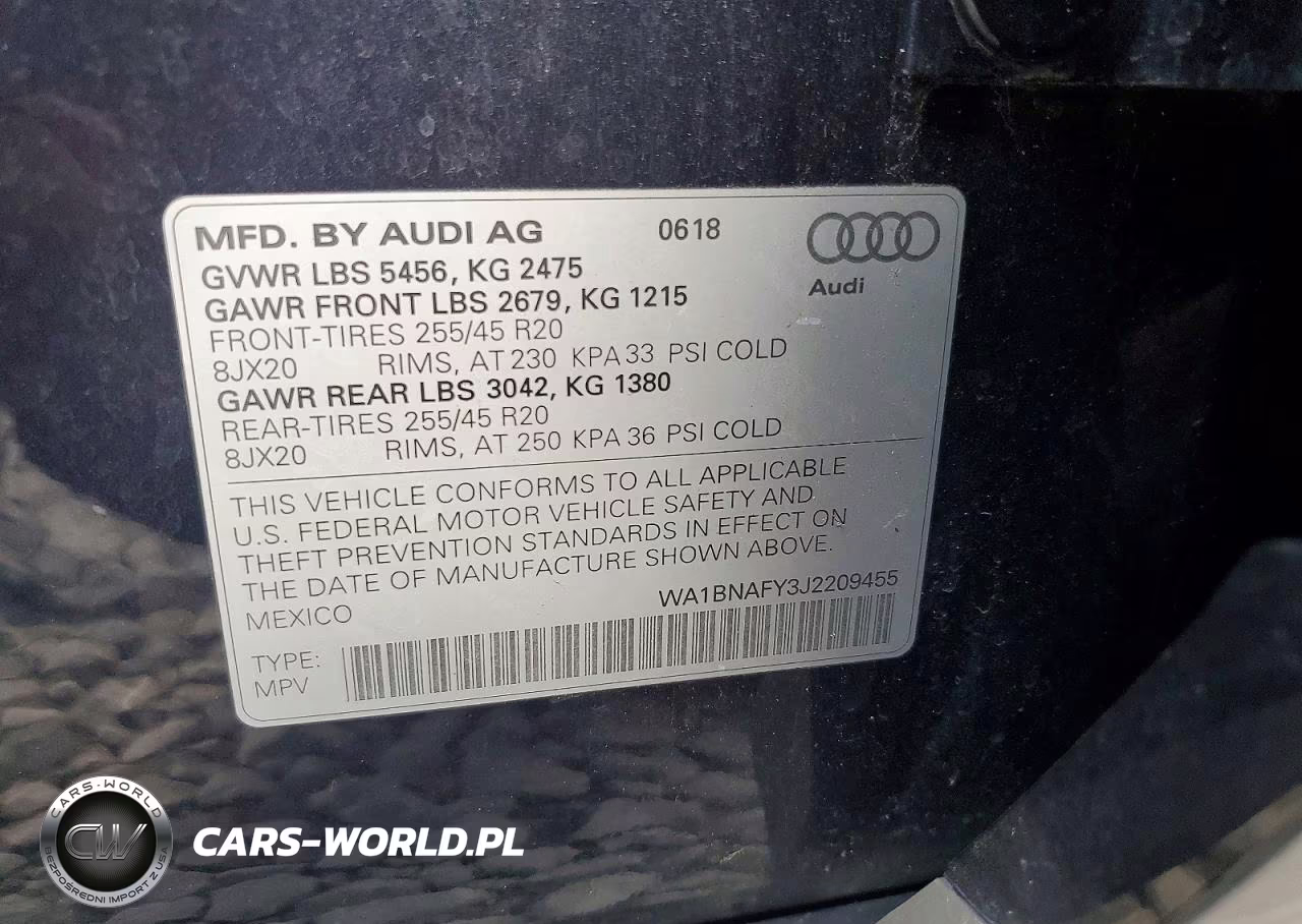 2018 Audi Q5 Premium Plus VIN:WA1BNAFY3J2209455 - 13