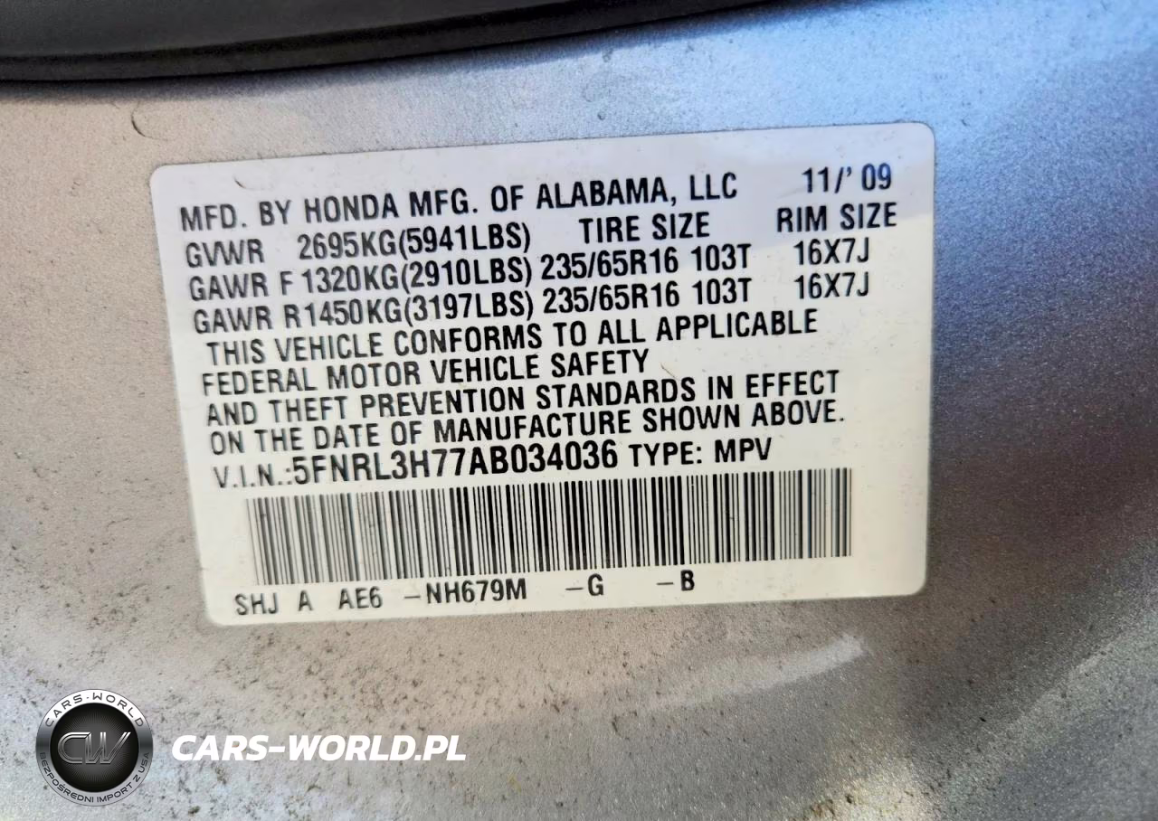 2010 Honda Odyssey Exl VIN:5FNRL3H77AB034036 - 14