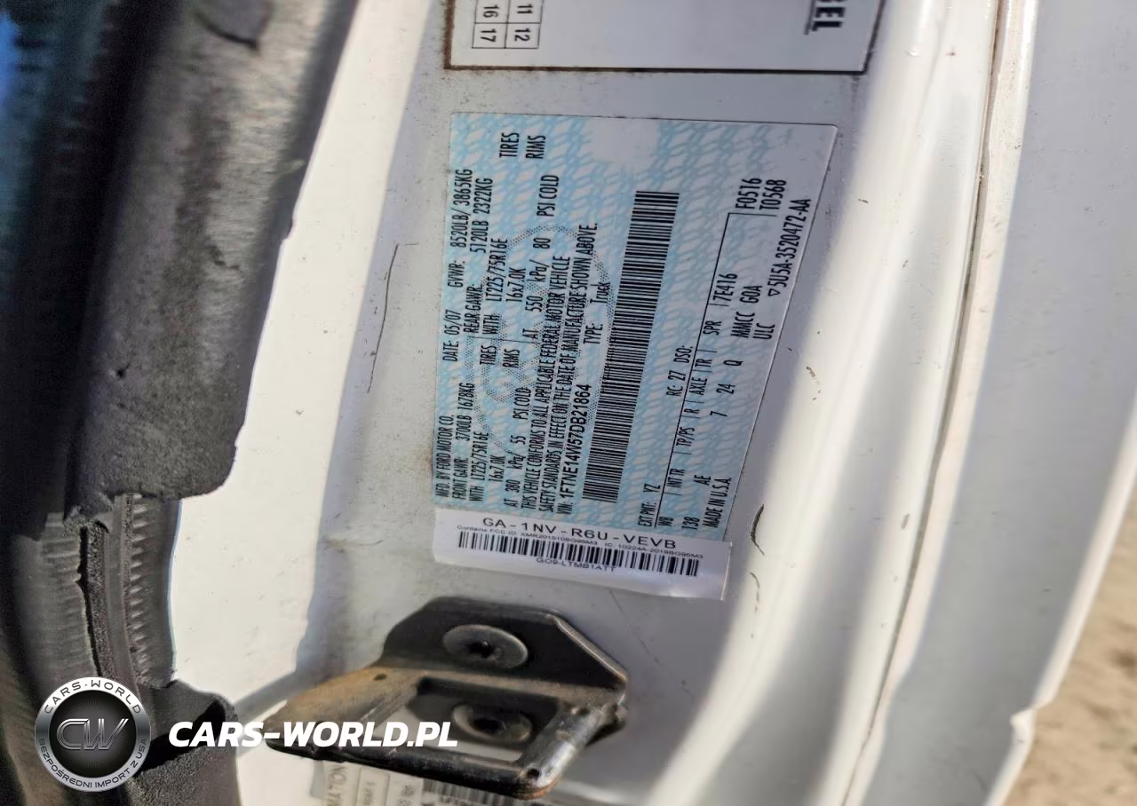 2007 Ford Econoline E150 Van VIN:1FTNE14W57DB21864 - 13