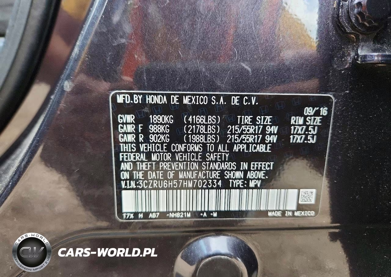 2017 Honda Hr-V Ex VIN:3CZRU6H57HM702334 - 13