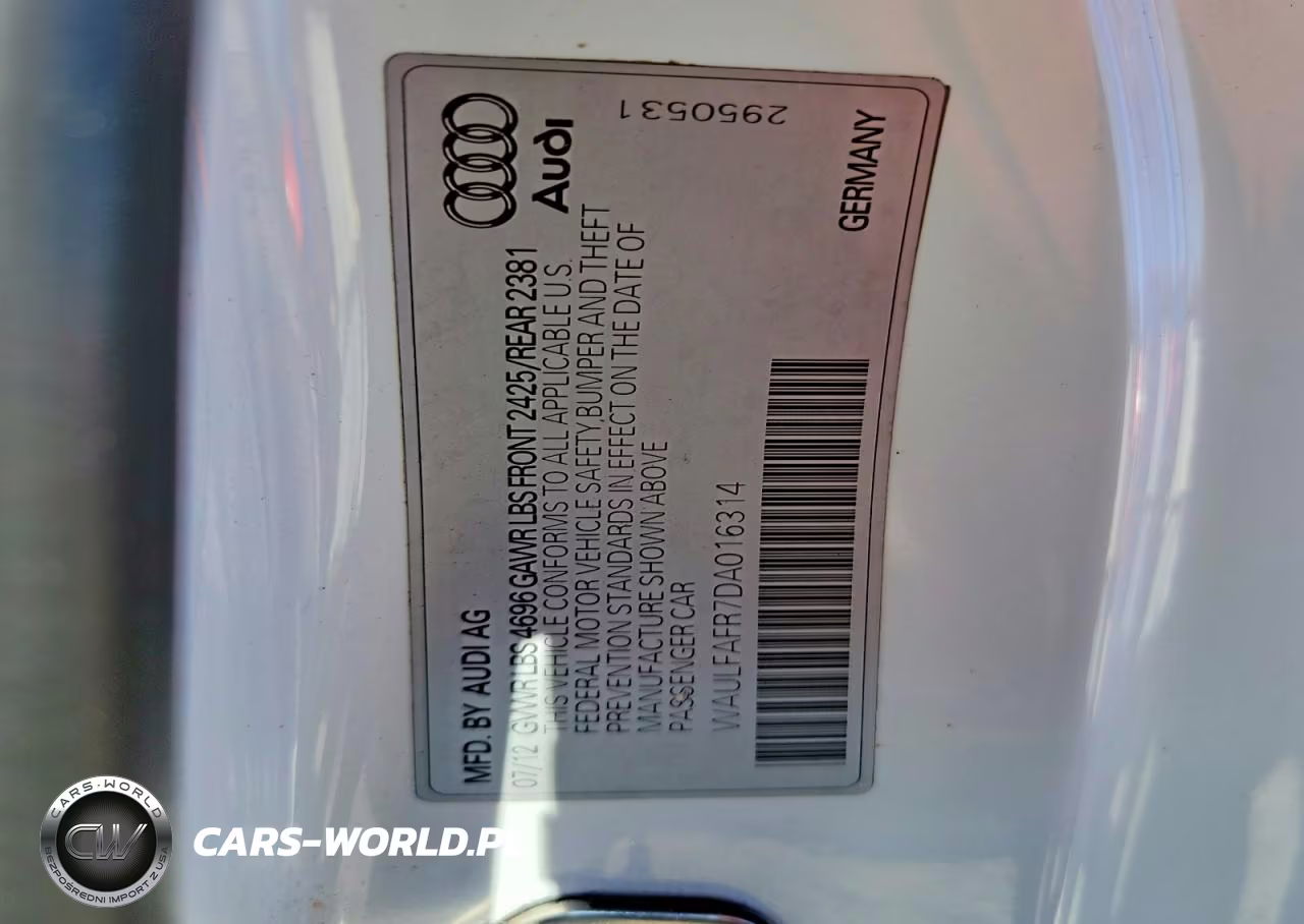 2013 Audi A5 Premium Plus VIN:WAULFAFR7DA016314 - 12