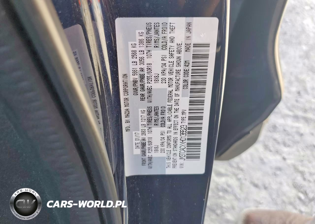 2017 Mazda Cx-9 Touring VIN:JM3TCACYXH0136523 - 13