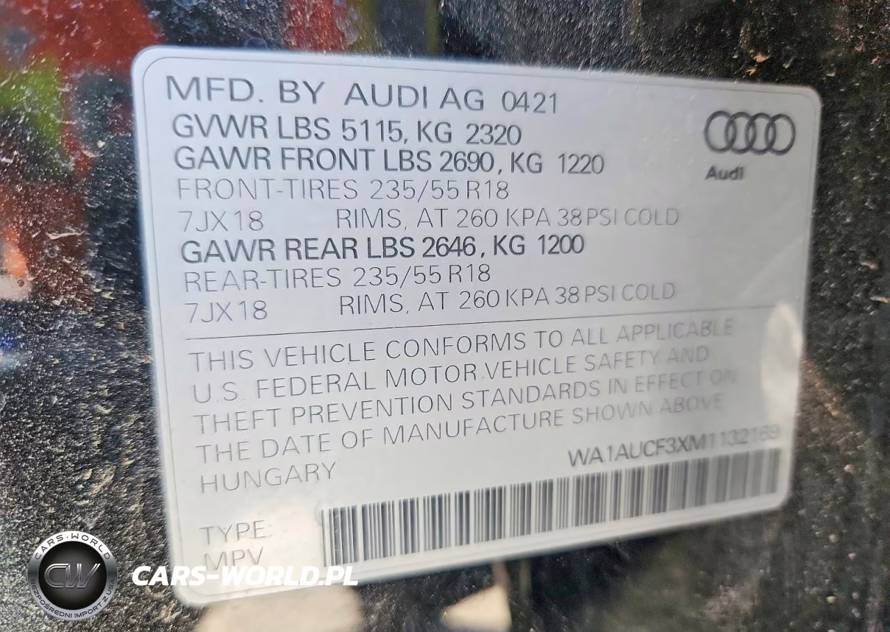 2021 Audi Q3 Premium 40 VIN:WA1AUCF3XM1132169 - 13