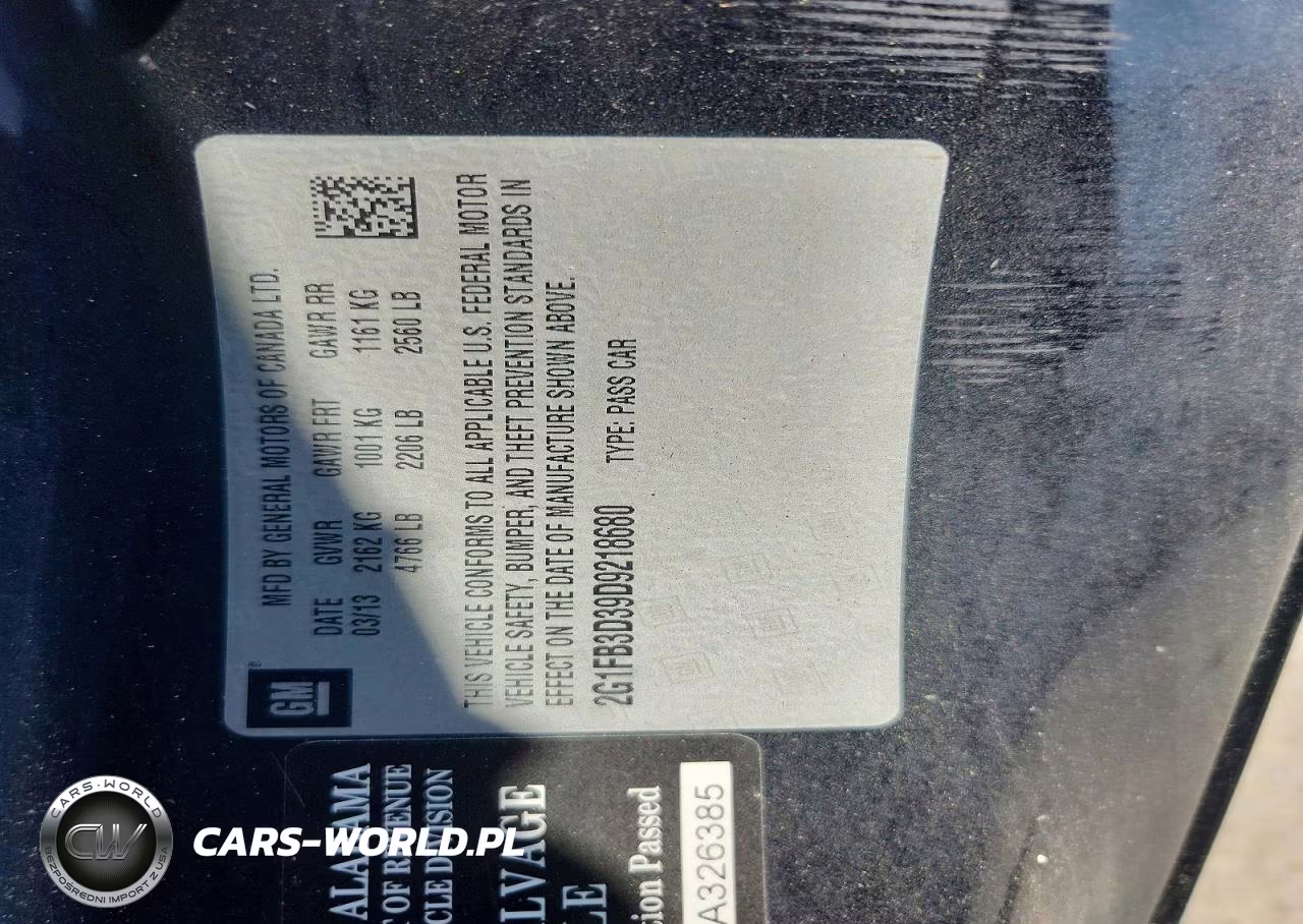 2013 Chevrolet Camaro Lt VIN:2G1FB3D39D9218680 - 12