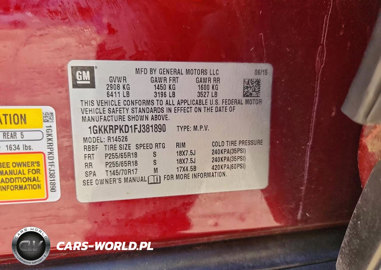 2015 GMC Acadia Sle VIN:1GKKRPKD1FJ381890 - 13