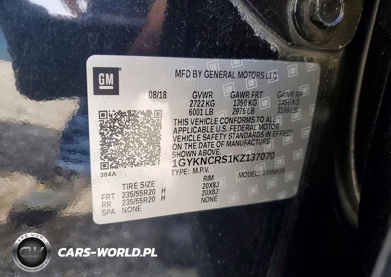2019 Cadillac Xt5 Luxury VIN:1GYKNCRS1KZ137070 - 13