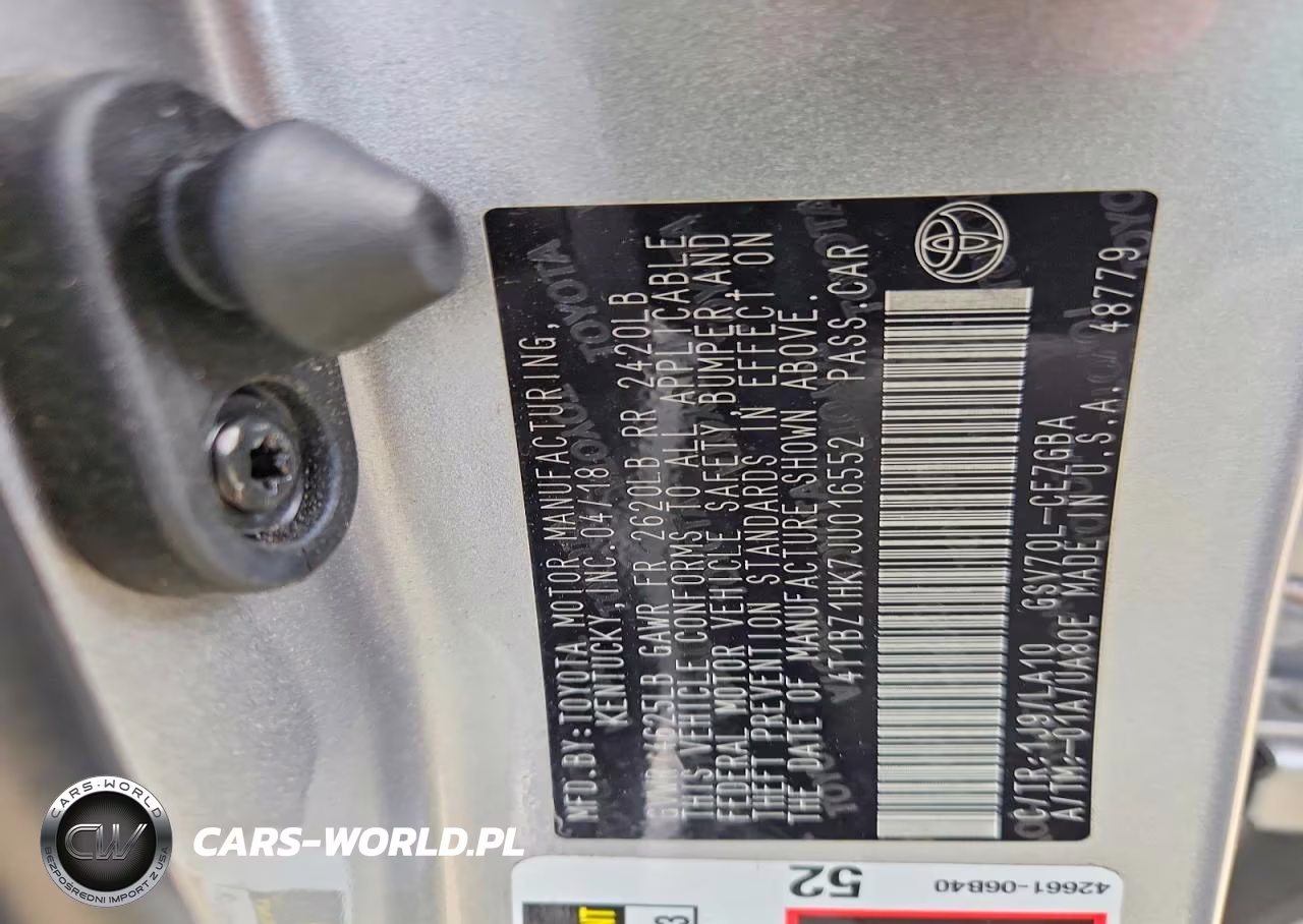 2018 Toyota Camry VIN:4T1BZ1HK7JU016552 - 12