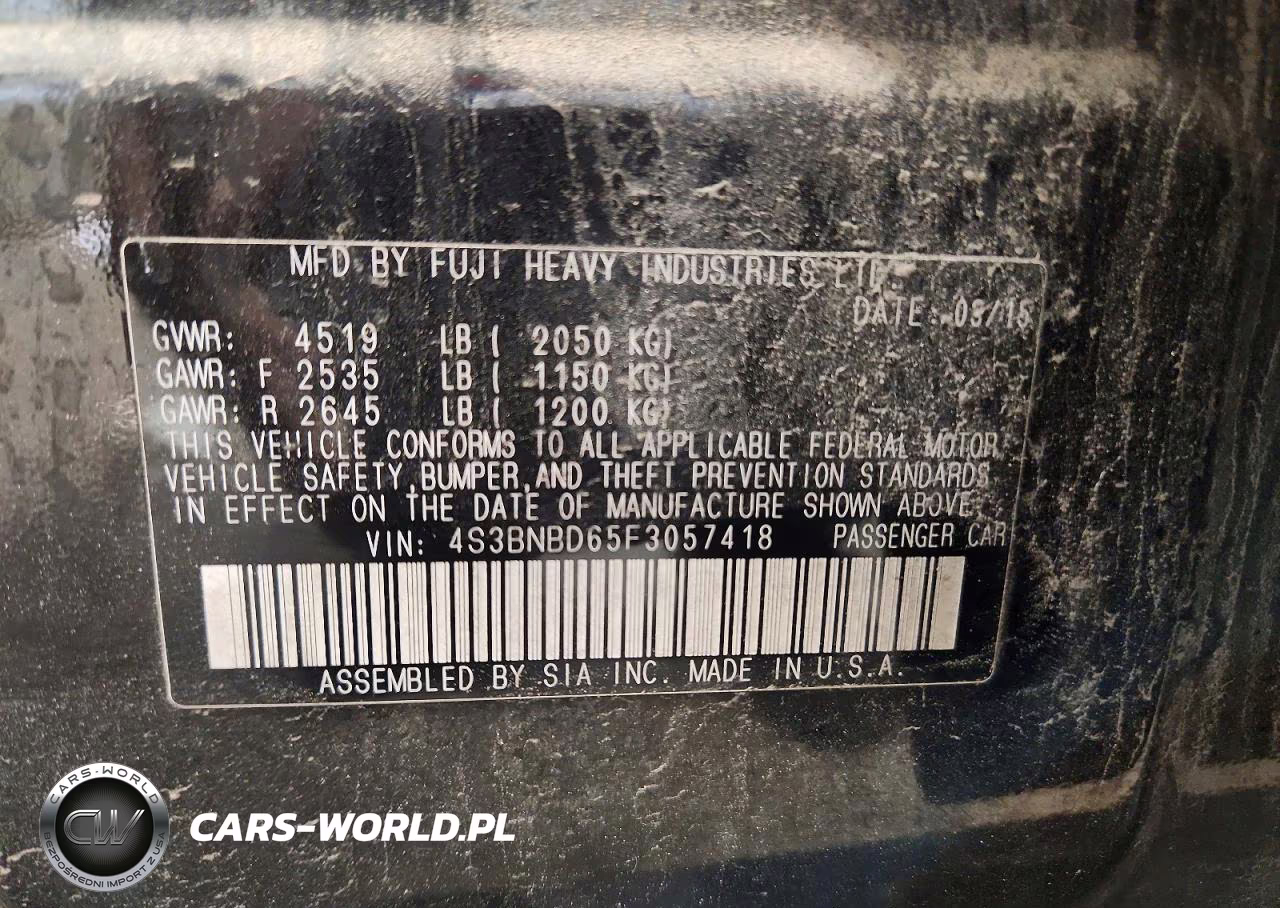 2015 Subaru Legacy 2.5I Premium VIN:4S3BNBD65F3057418 - 12