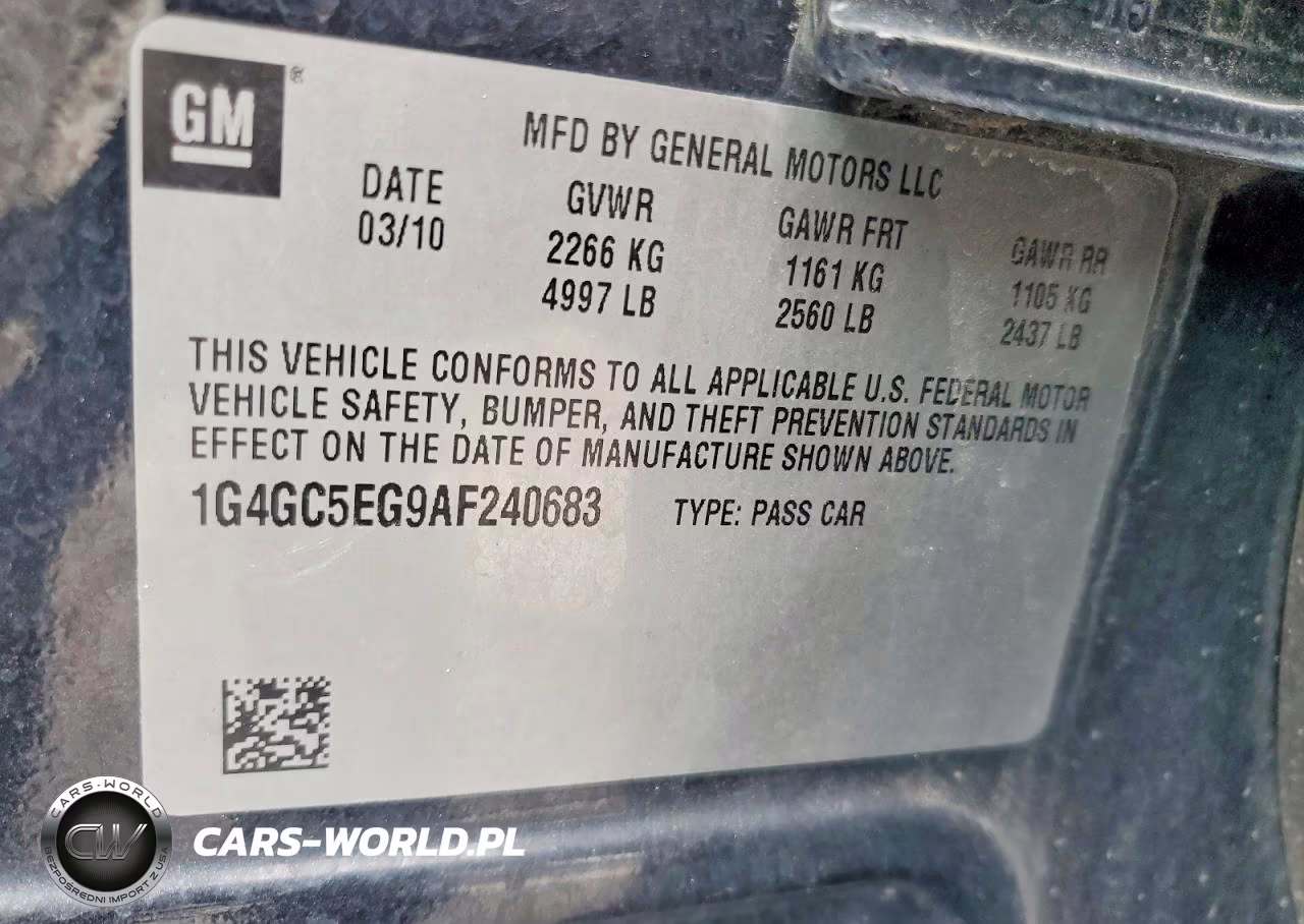 2010 Buick Lacrosse Cxl VIN:1G4GC5EG9AF240683 - 12
