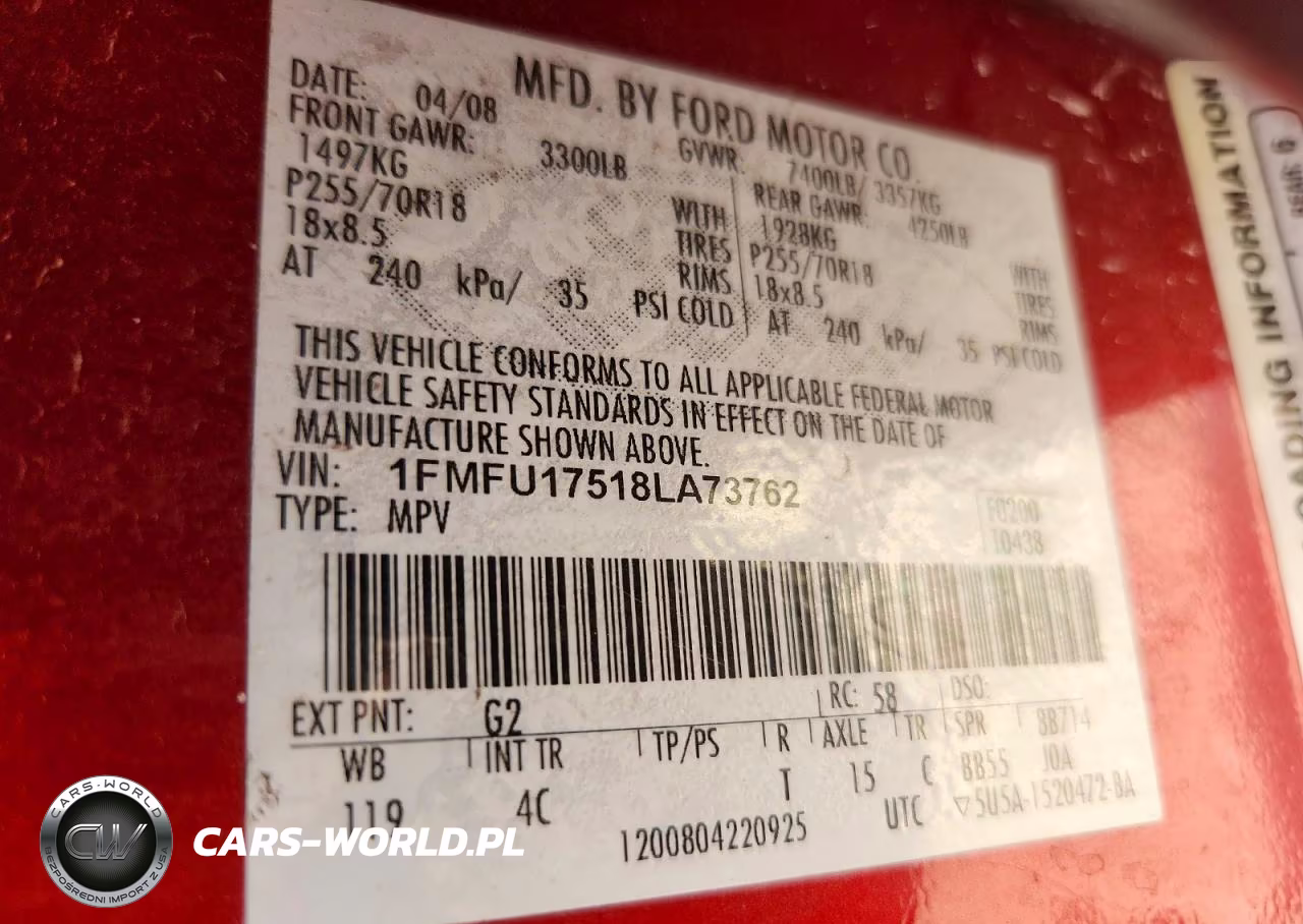 2008 Ford Expedition Eddie Bauer VIN:1FMFU17518LA73762 - 13