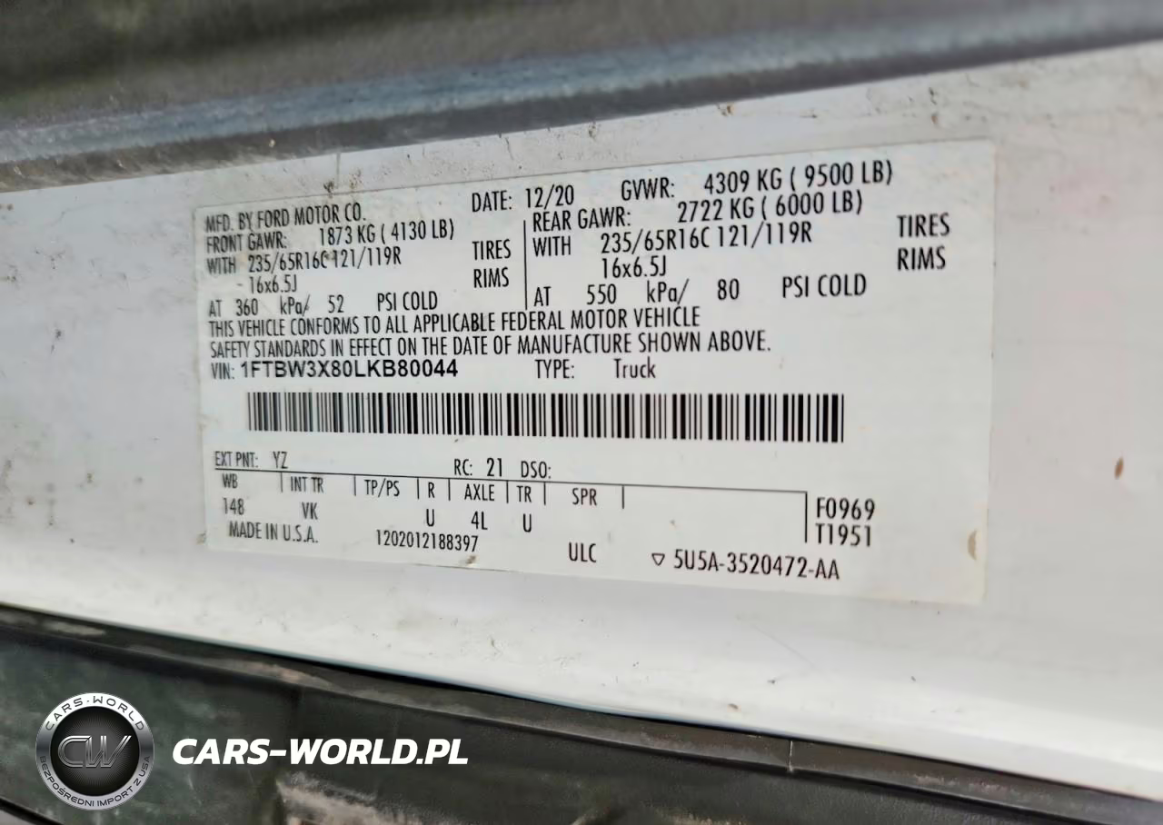 2020 Ford Transit-350 VIN:1FTBW3X80LKB80044 - 12