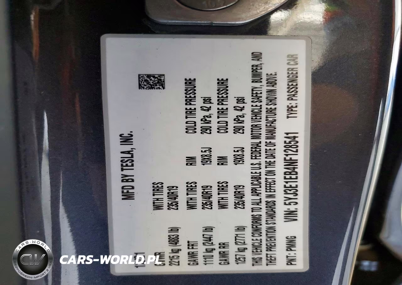 2022 Tesla Model 3 VIN:5YJ3E1EB4NF128541 - 12