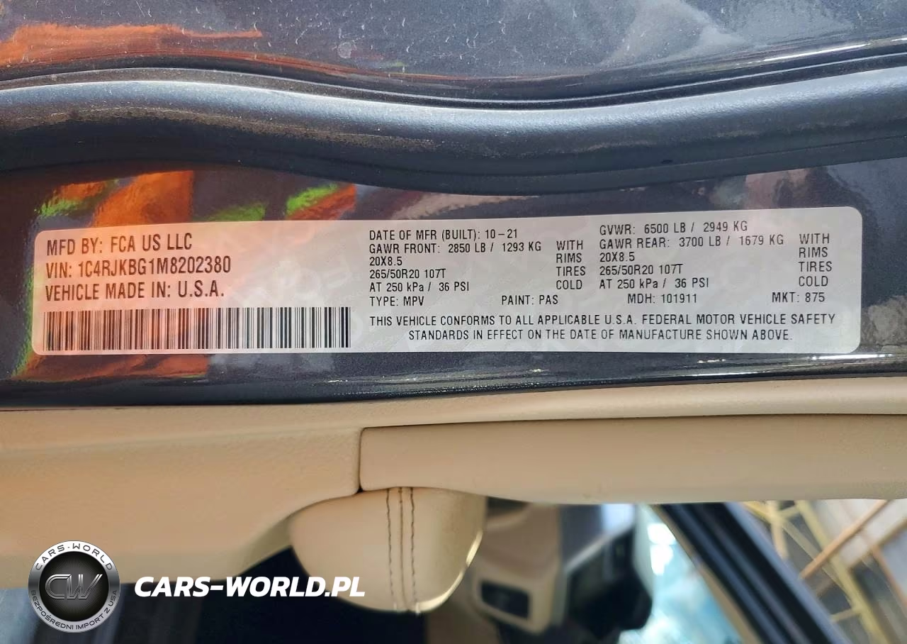 2021 Jeep Grand Cherokee L Limited VIN:1C4RJKBG1M8202380 - 14
