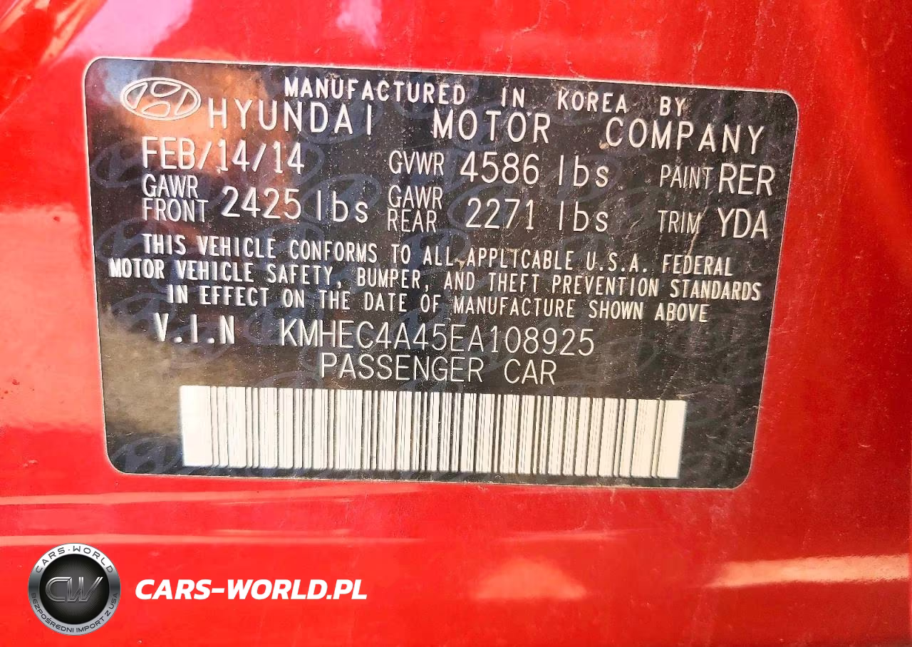 2014 Hyundai Sonata Hybrid VIN:KMHEC4A45EA108925 - 12