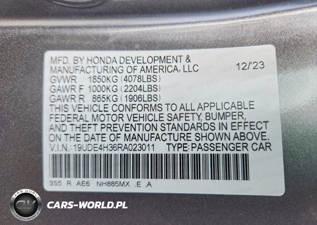 2024 Acura Integra A-Spec VIN:19UDE4H36RA023011 - 12