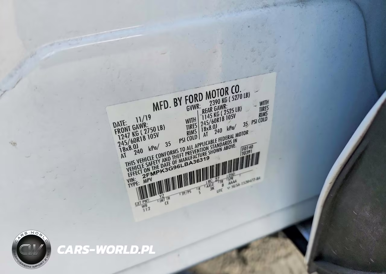 2020 Ford Edge Se VIN:2FMPK3G96LBA36319 - 13