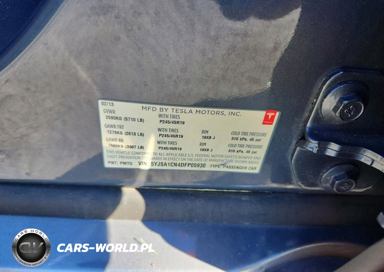 2013 Tesla Model S VIN:5YJSA1CN4DFP05930 - 12