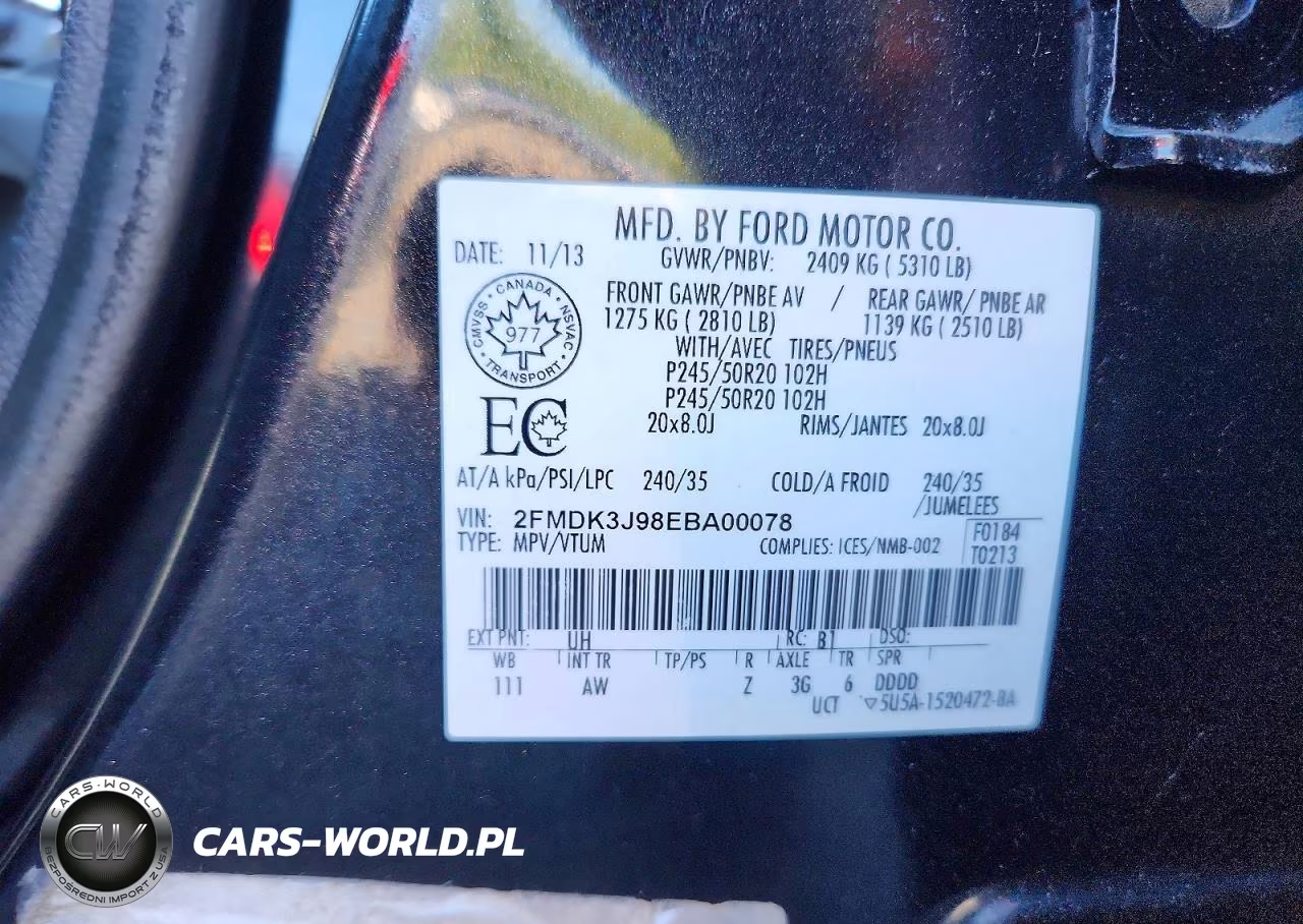 2014 Ford Edge Sel VIN:2FMDK3J98EBA00078 - 13