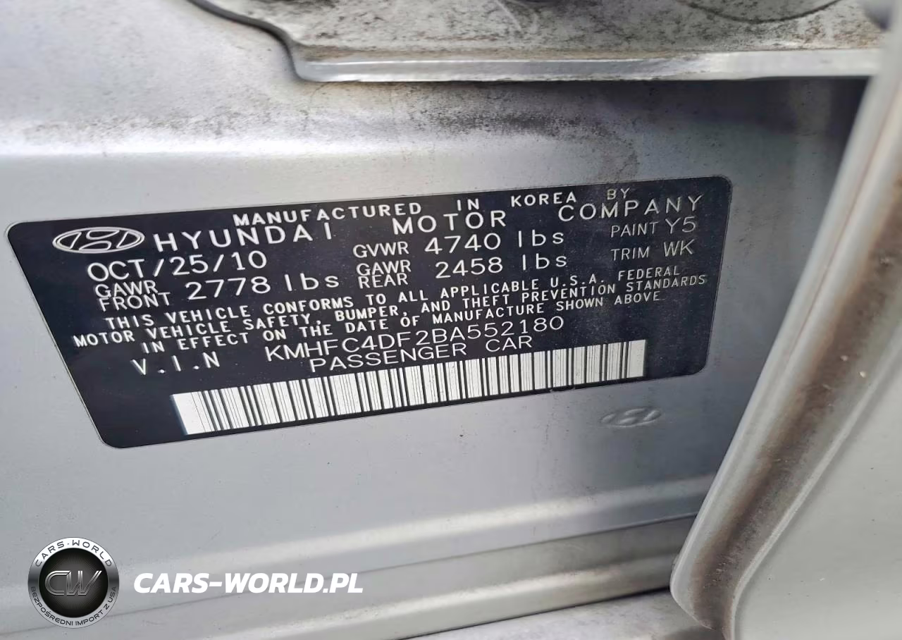 2011 Hyundai Azera Limited VIN:KMHFC4DF2BA552180 - 12