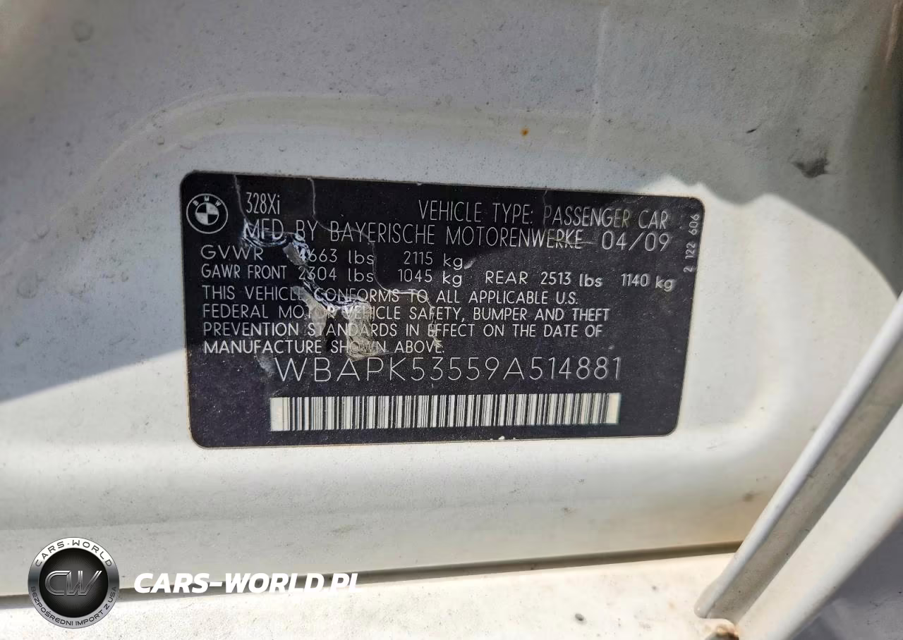 2009 BMW 328 Xi Sulev VIN:WBAPK53559A514881 - 12