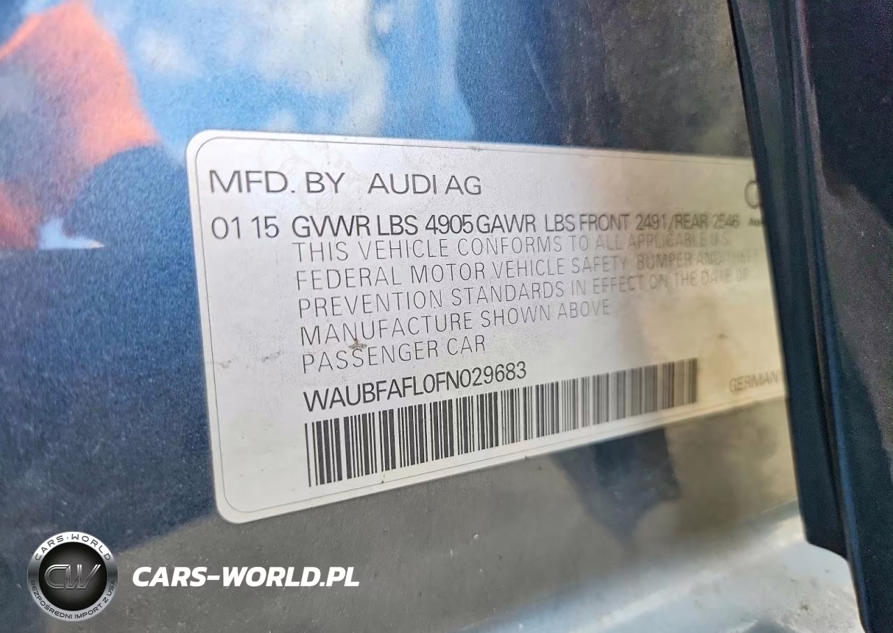 2015 Audi A4 Premium VIN:WAUBFAFL0FN029683 - 12