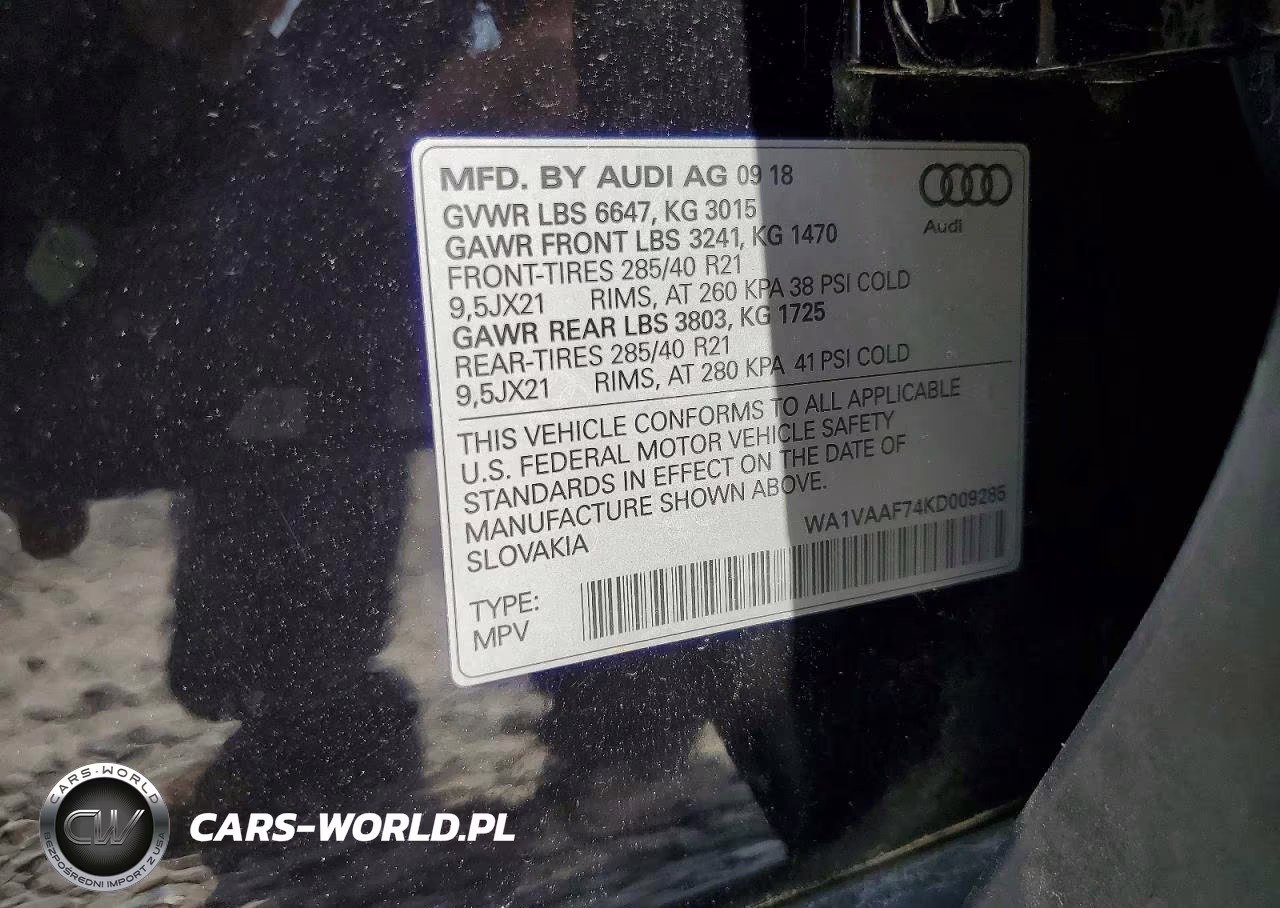 2019 Audi Q7 Prestige VIN:WA1VAAF74KD009285 - 13