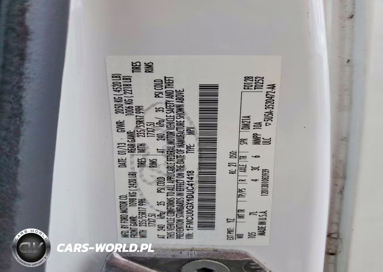 2013 Ford Escape Se VIN:1FMCU0GX1DUC41418 - 13