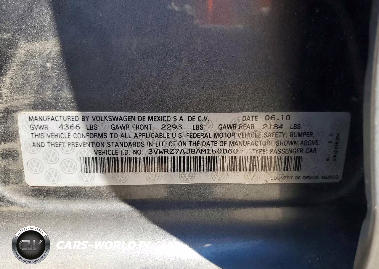 2010 Volkswagen Jetta Se VIN:3VWRZ7AJ8AM150060 - 12