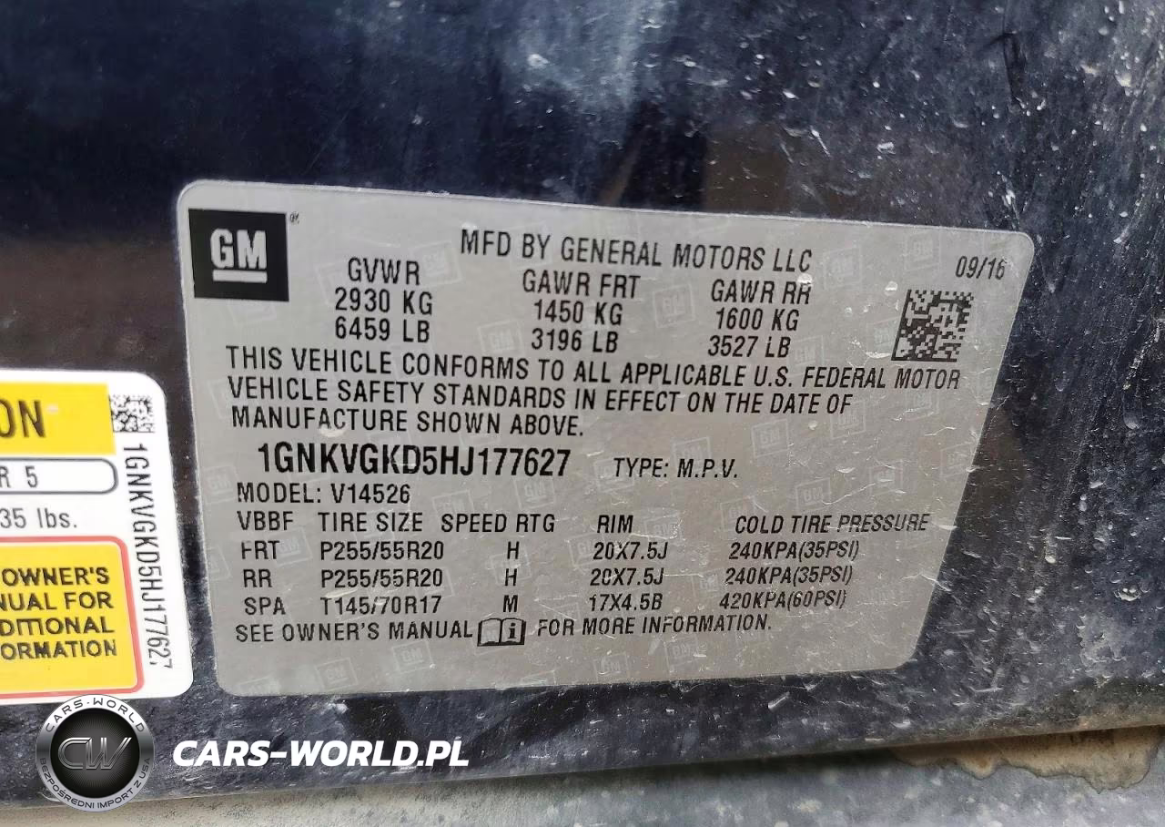 2017 Chevrolet Traverse Lt VIN:1GNKVGKD5HJ177627 - 14