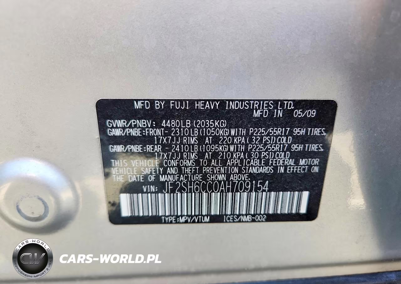 2010 Subaru Forester 2.5X Premium VIN:JF2SH6CC0AH709154 - 13