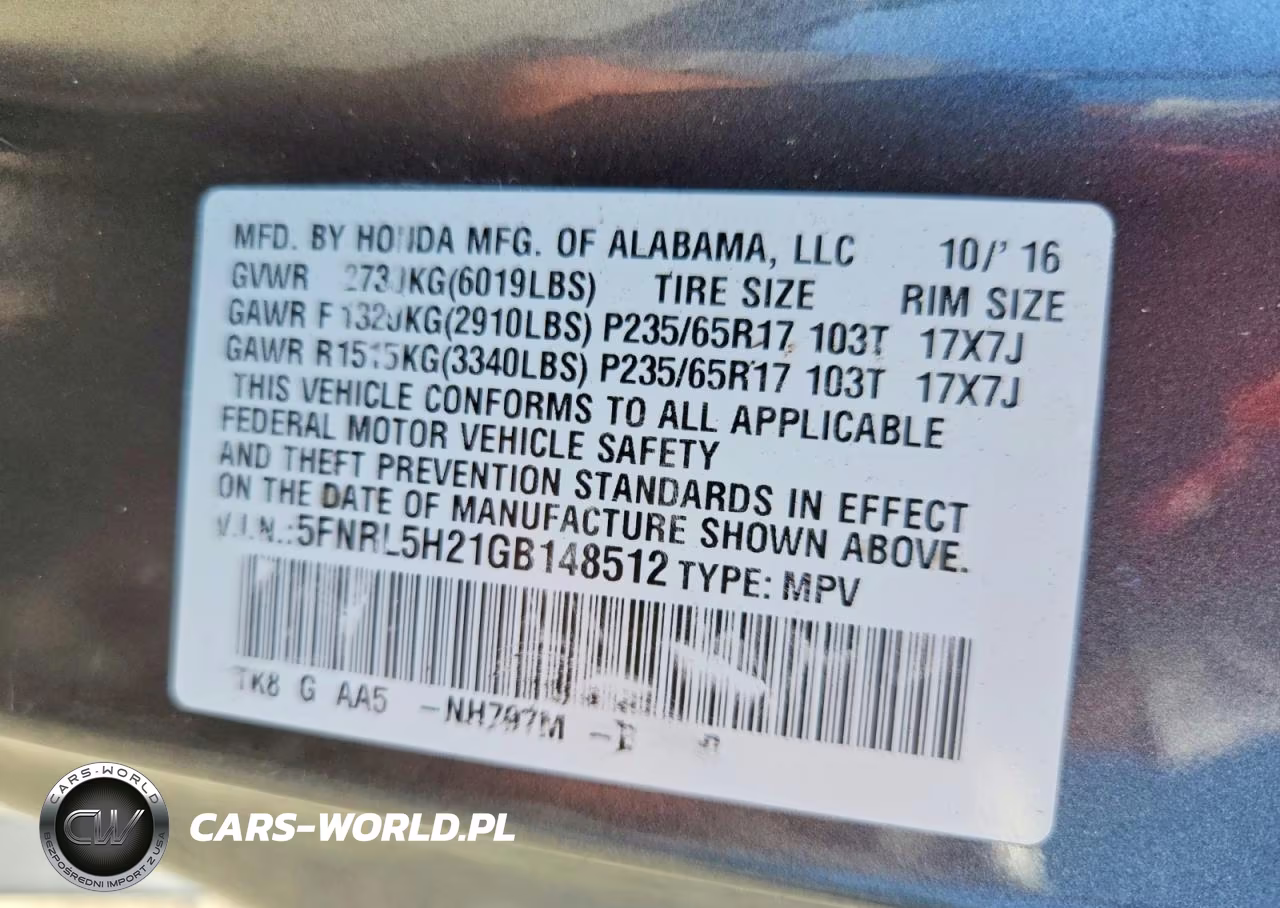2016 Honda Odyssey Lx VIN:5FNRL5H21GB148512 - 13