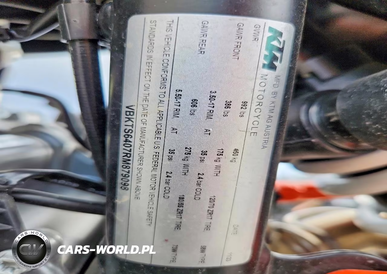 2024 Ktm 890 Adventure VIN:VBKTS6407RM879098 - 9