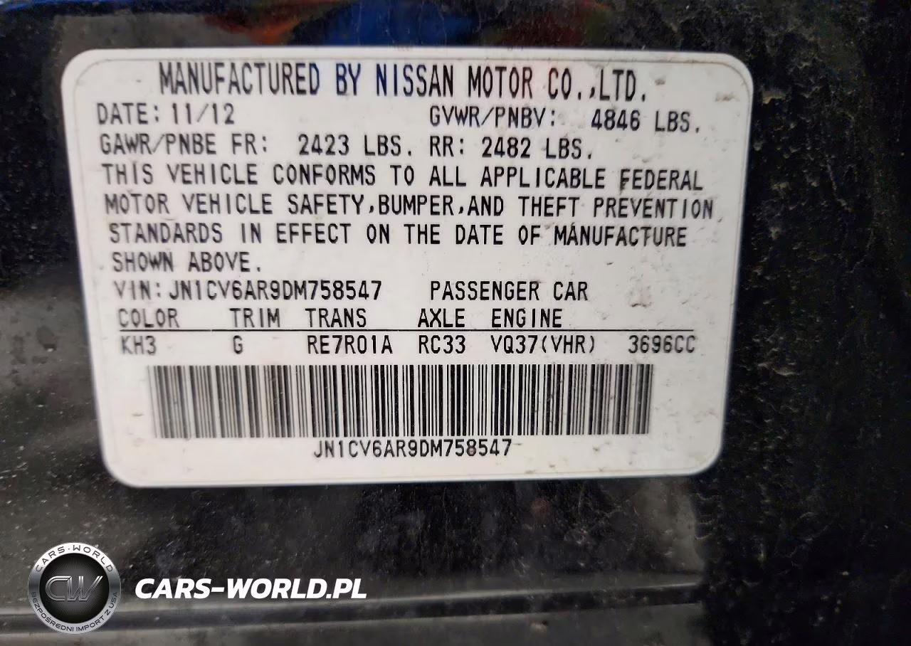 2013 Infiniti G37 Sedan X VIN:JN1CV6AR9DM758547 - 12