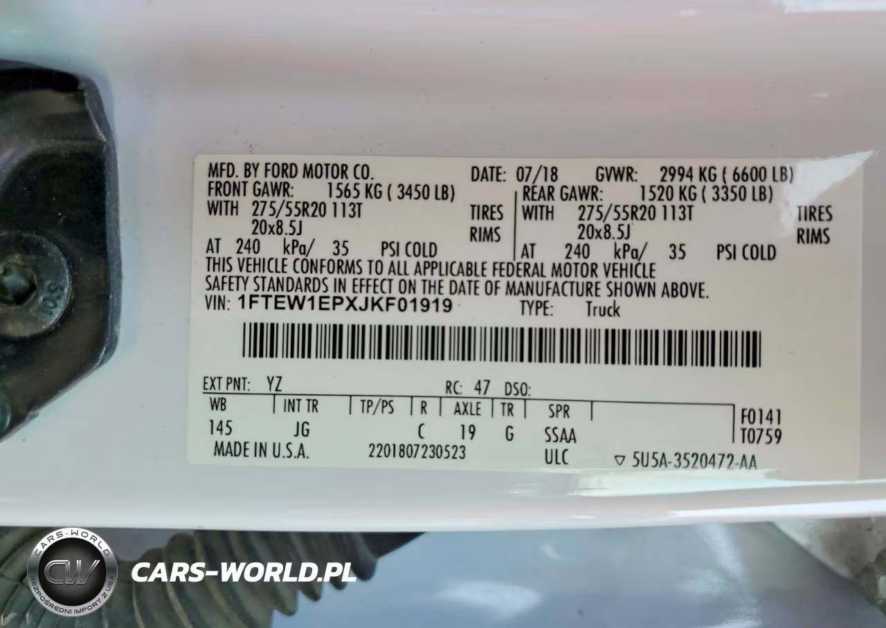 2018 Ford F150 Supercrew VIN:1FTEW1EPXJKF01919 - 13